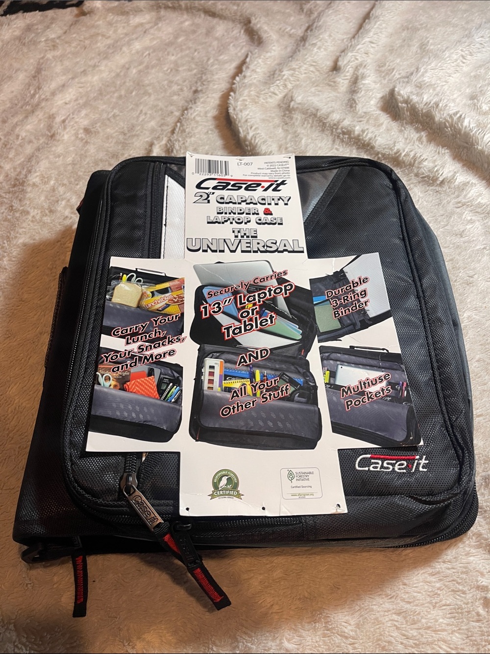 Case it Black 2" Capacity Binder & Laptop Case - Universal NWT